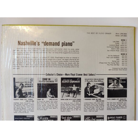 Floyd Cramer The Best Of LSP-2888 Stereo Mono Piano Hits Java LP 1964 - Picture 10 of 10